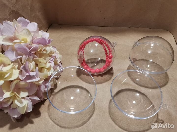 Шар пластиковый, стеклянный