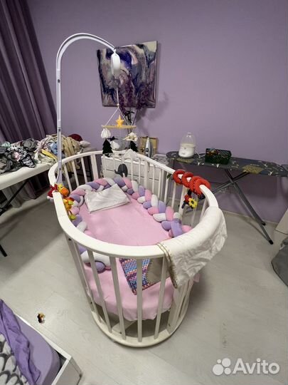 Кровать трансформер круглая с маятником