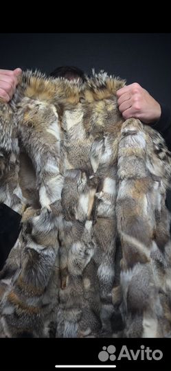 Шуба волка натуральная кожа