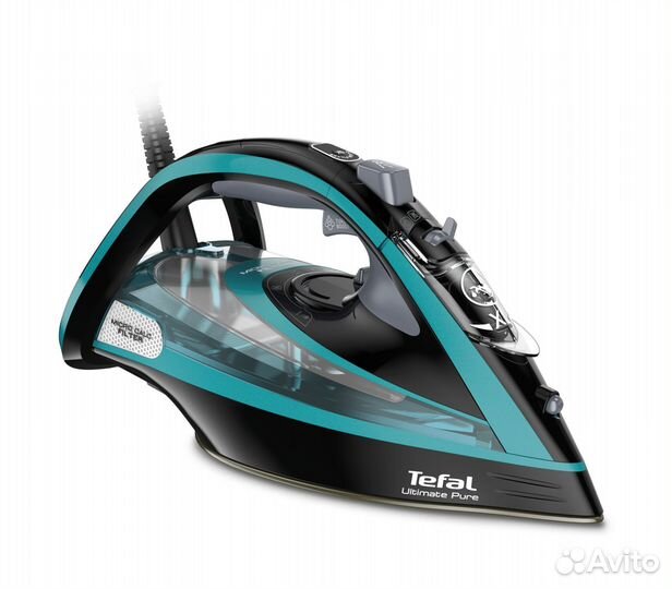 Утюг Tefal Ultimate Pure FV9844E0, черный, бирюзов