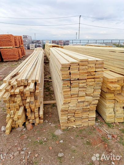 Доска обрезная 50 мм, зелёный лес