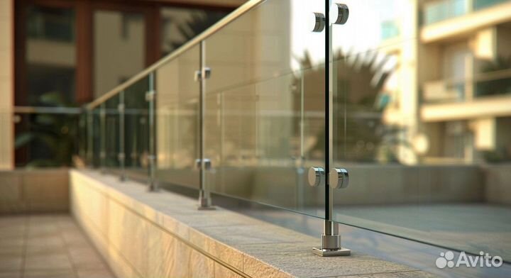 Стеклянные ограждения для лестницы