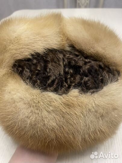 Шапка женская норка с каракулем
