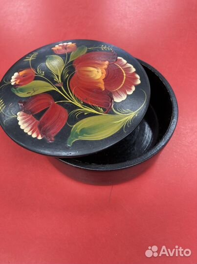 Шкатулка деревянная СССР, винтаж