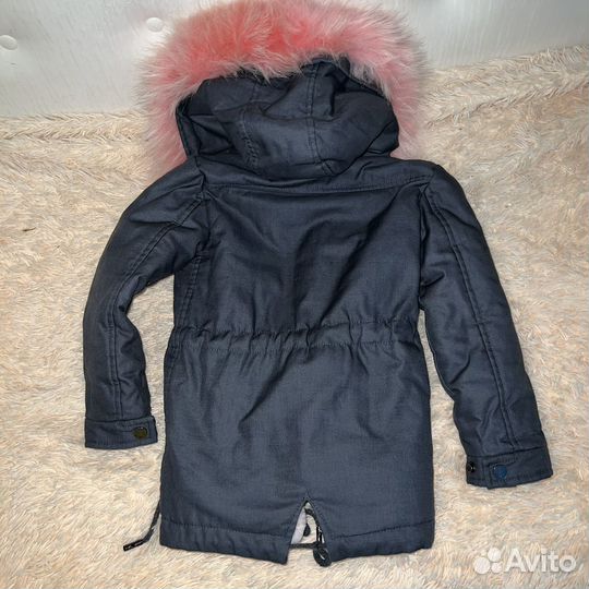 Парка для девочки с натуральным мехом