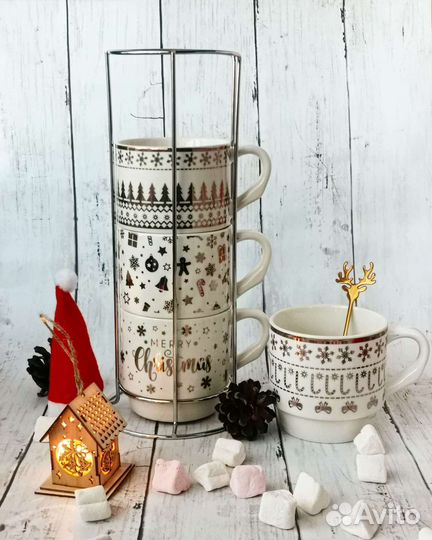 Набор кружек на подставке