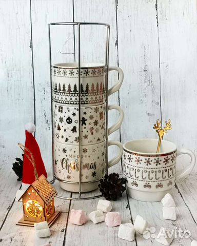 Набор кружек на подставке