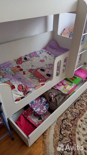 Двухъярусная кровать для детей от 3х лет