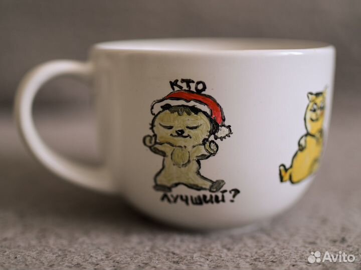 Чашка IKEA со стикерами