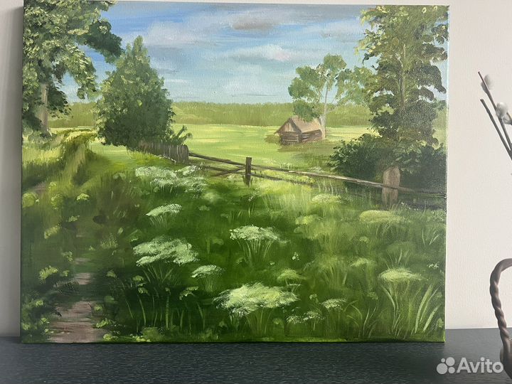Картина Лето в деревне