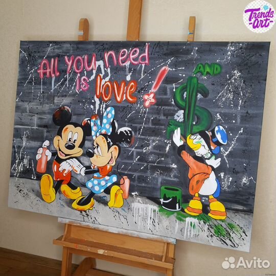 Картина Скрудж деньги Alec Monopoly копия арт холс