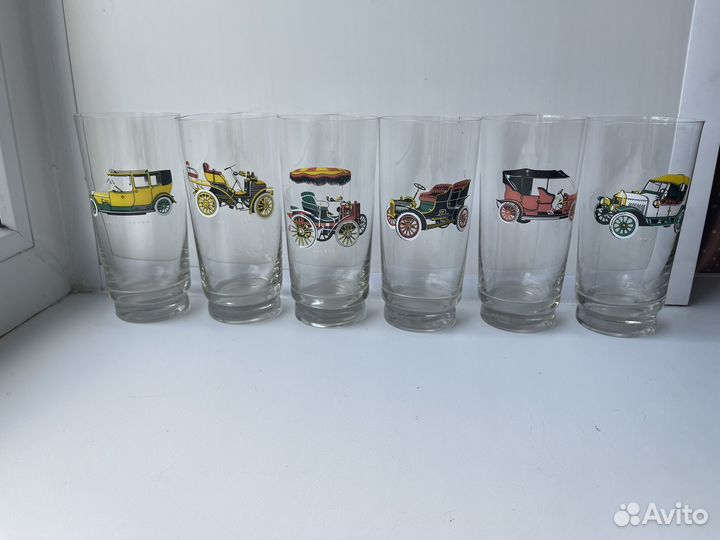 Стаканы с машинками Богемия