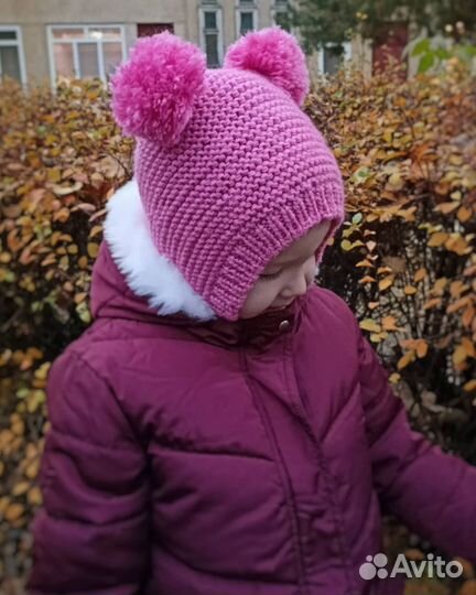 Шапка шлем для девочки