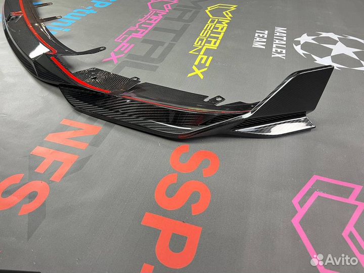 Сплиттер на BMW G14 G15 G16 SQ style сухой карбон