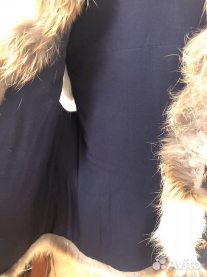 Жилет джинсовый женский с натуральным мехом