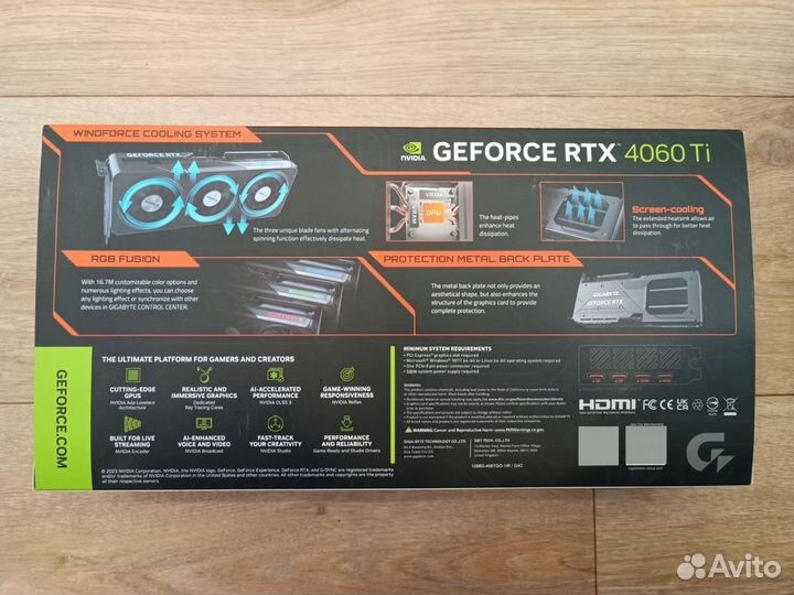 Новая rtx 4060 ti gigabyte Gaming OC Ситилинк