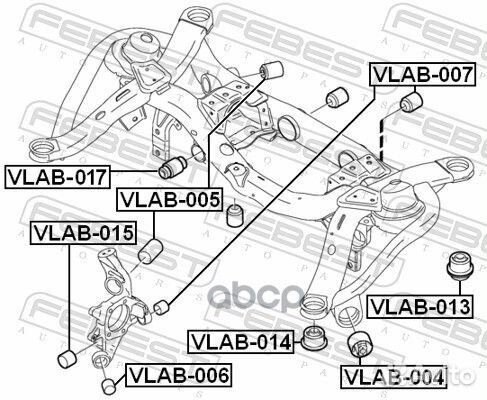 Сайленблок задней цапфы vlab-015 Febest