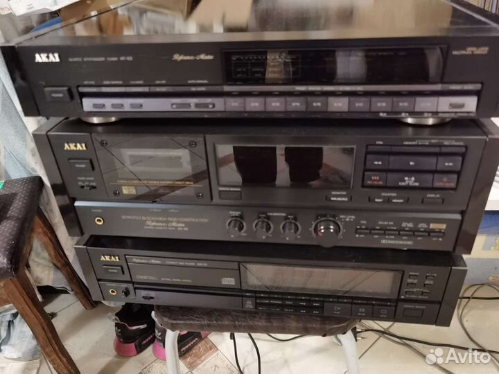 Кассетная дека akai 95 В стойке