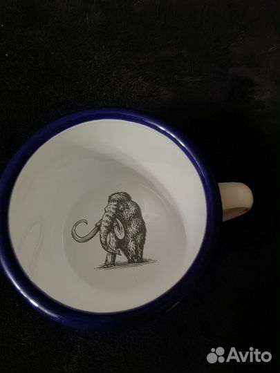 Кружка эмалированная брендированная 300мл Новая