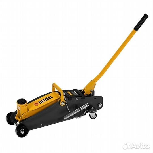 Домкрат подкатной Denzel, 2,8 т, 135-385 мм, в кей