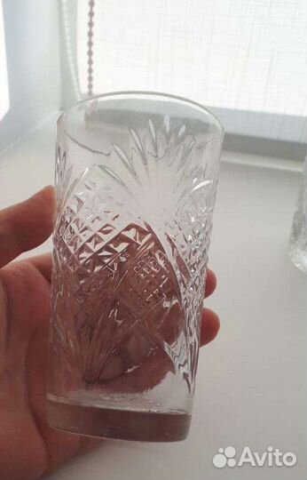 Графин, стопки и стаканы - хрусталь