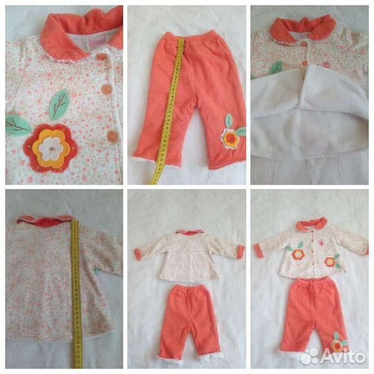 Костюмы теплые на девочку с 3-36 мес
