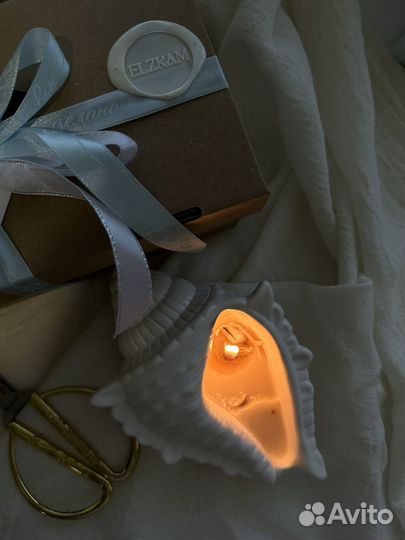 Свеча в виде ракушки массивная