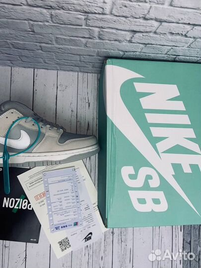 Кроссовки Nike sb dunk low pro light gray