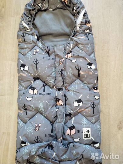 Зимний конверт в коляску б/у