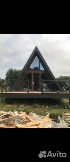 Строительство A-frame 6х6