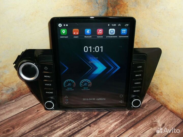 Магнитола Kia Rio 3 Android типа Tesla