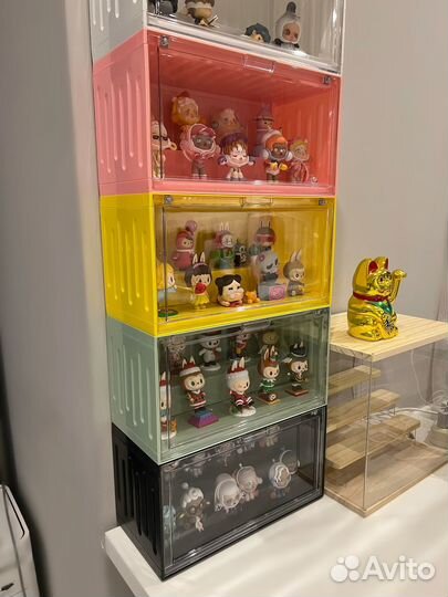 Бокс витрина для фигурок Pop Mart зеленый