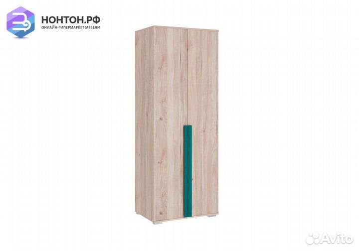 Шкаф двухдверный Лайк 03.01 дуб мария / изумруд