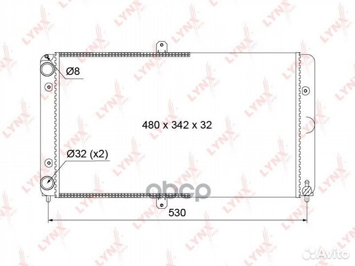 Радиатор охлаждения двигателя RM1137 lynxauto