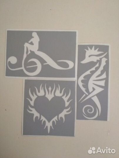 Трафареты для тату, узоров хной или блестками