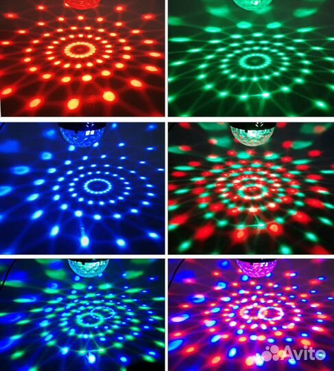 Диско-шар Вращающийся с пультом Новый