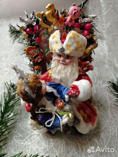 Ватные елочные игрушки