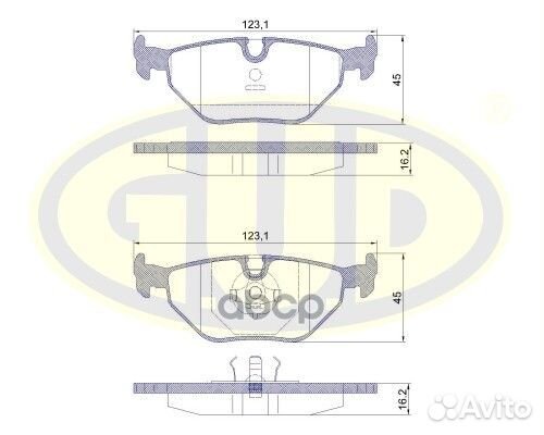 Колодки тормозные дисковые зад GBP026500 G.U.D