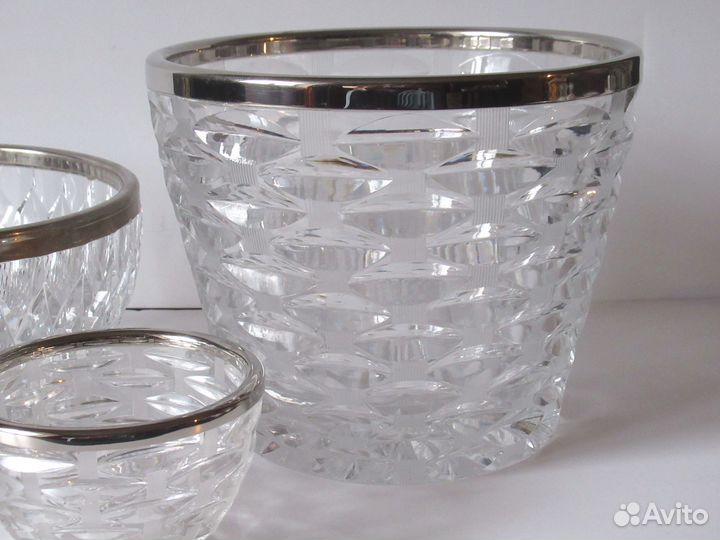 Хрустальные вазы с ободком СССР