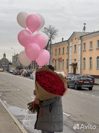 Роза букеты шарики подарки цветы оптом