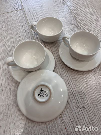 Чашка с блюдцем IKEA для кофе