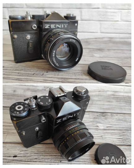 Старые фотоаппараты Зоркий 2, Зенит, Смена, Балда