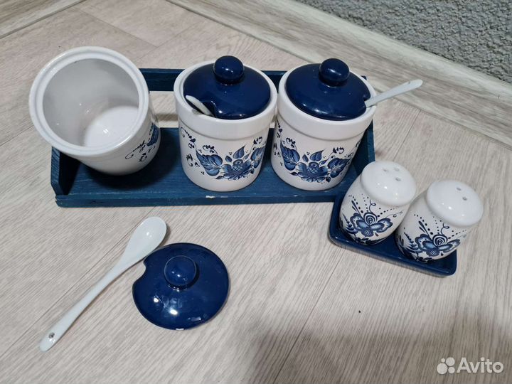 Набор для специй под гжель