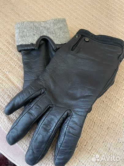 Перчатки женские зимние кожаные размер 6.5