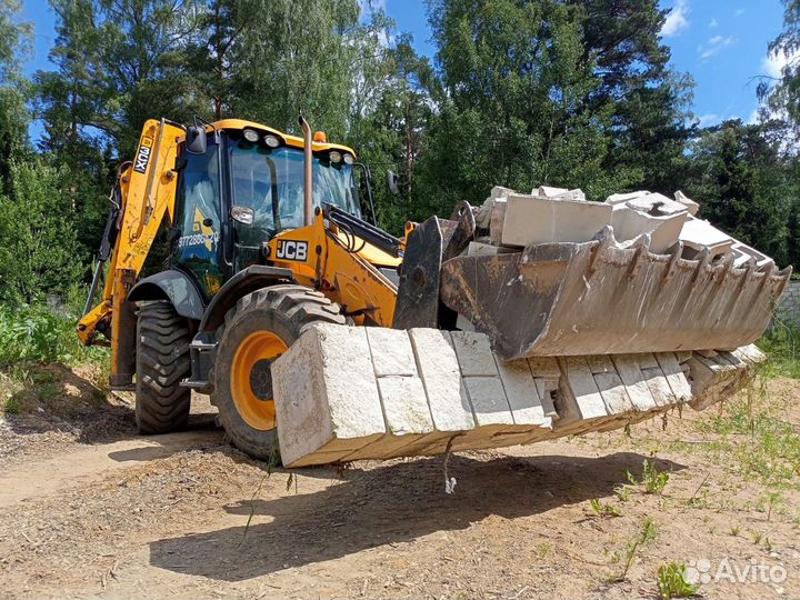 Аренда экскаватора погрузчика услуги трактора jcb