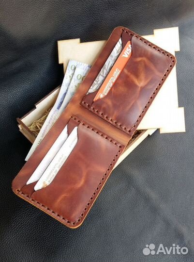 Мужской бифолд из натуральной кожи телёнка
