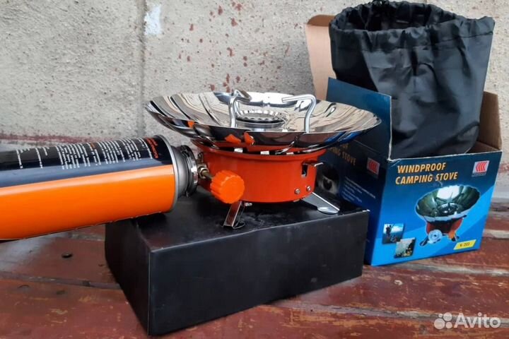 Газовая плита ветрозащитная походная