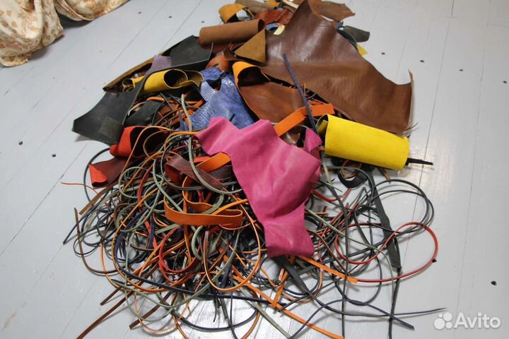 Обрезки натуральной кожи крс