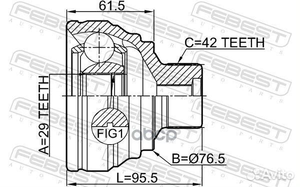 ШРУС внешний перед 1710A5 Febest