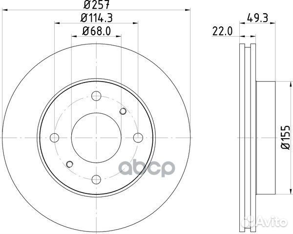 Диск тормозной перед ND2011K nisshinbo